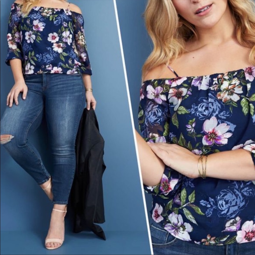 Alice Blue x Stitch Fix Winona Cold Shoulder Top